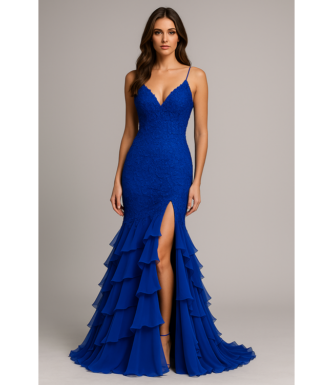 57025 Robe Brodée A Volants Royal