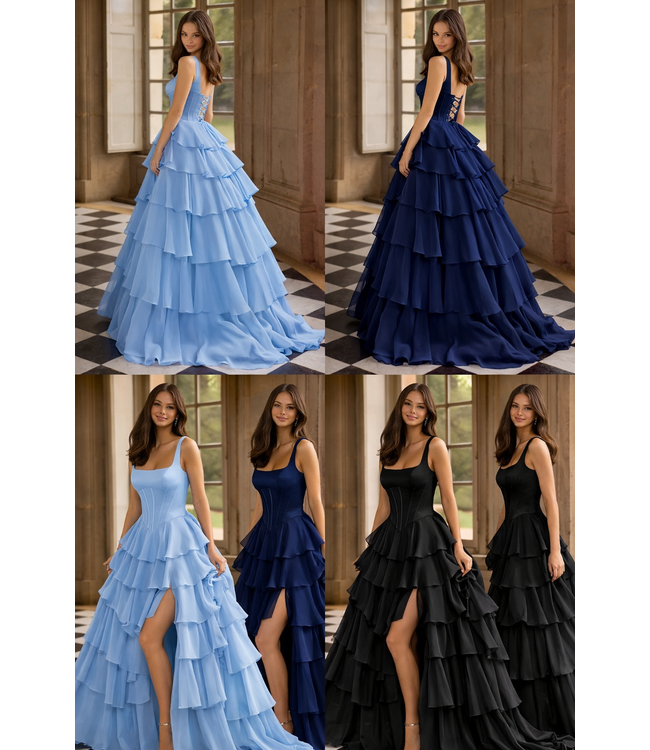 57625 Robe à étages periwinkle