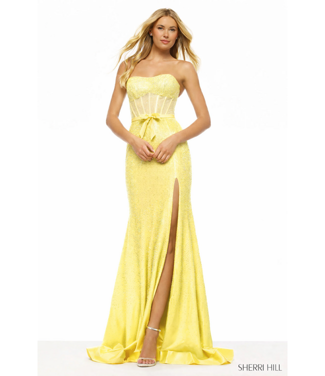 57709 Robe brillante Jaune
