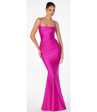 1003 Robe Ajustée Magenta