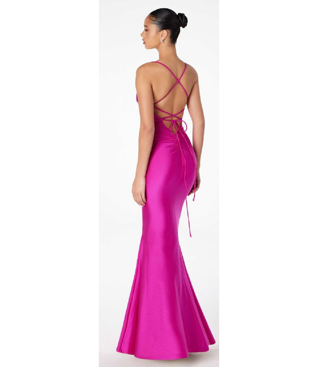 1003 Robe Ajustée Magenta