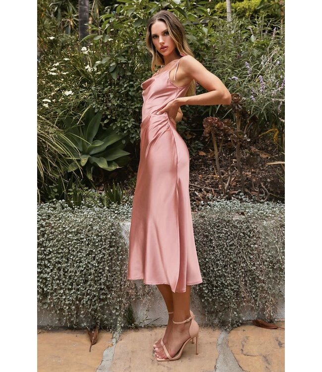 10301 Robe Satinée Rose Désert