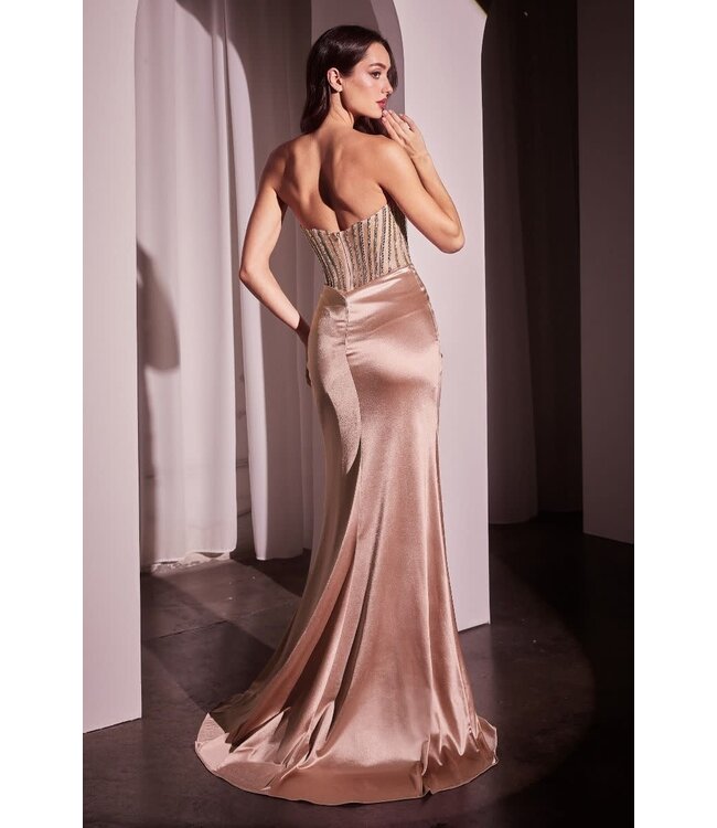 161 Robe Bustier Ajustée Blush