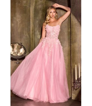 10471 Robe Princesse A Corset Rose