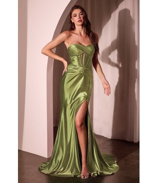 100103 Robe Satinée Greenery
