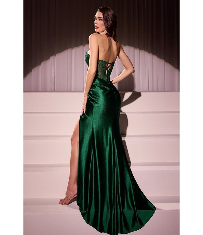 8042 Robe Corset Scintillante Emeraude