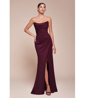 10553 Robe Satinée Bourgogne