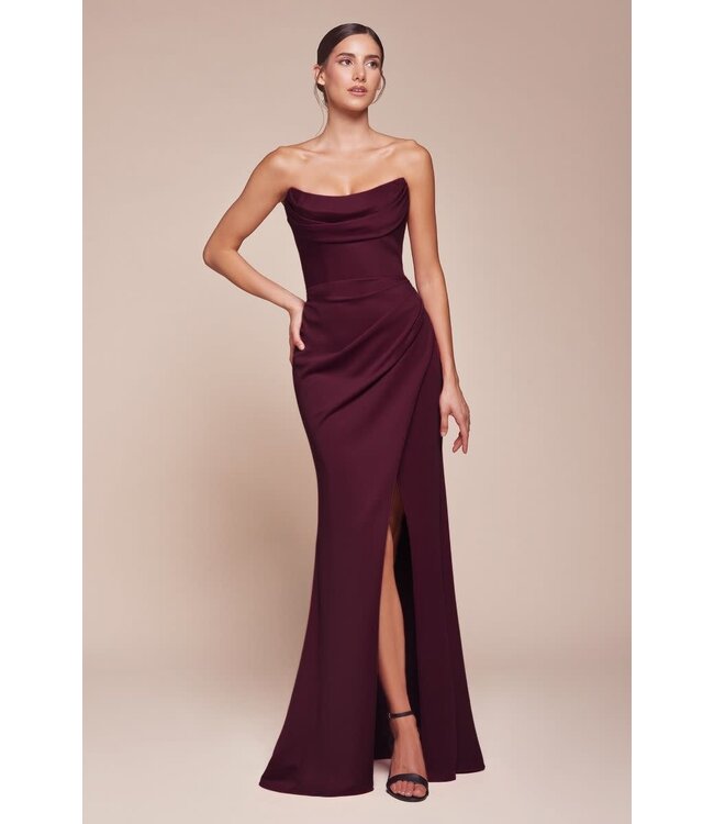 10553 Robe Satinée Bourgogne