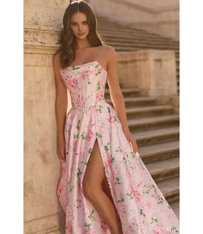 57830 Robe Corset Fleurie