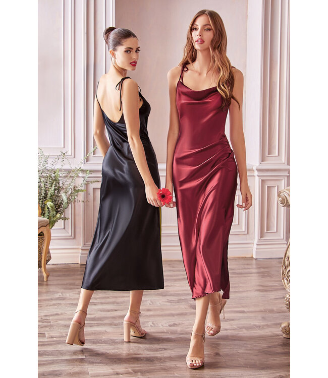 10301 Robe Satinée Bourgogne