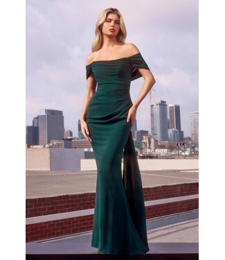 3347 Robe Ajusté Vert Foncé