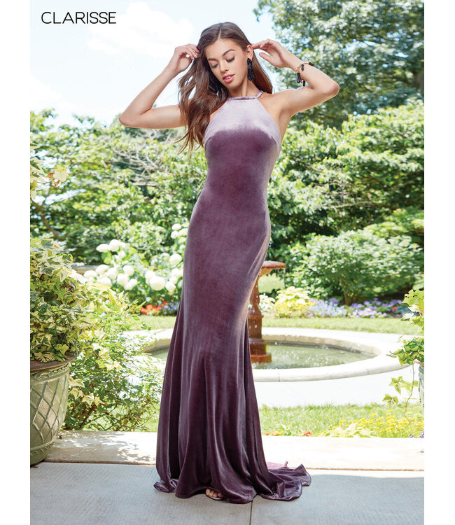 3468 Robe ajustée en velours