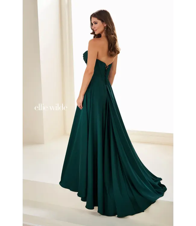 37213 Robe Bustier En A Vert Forêt