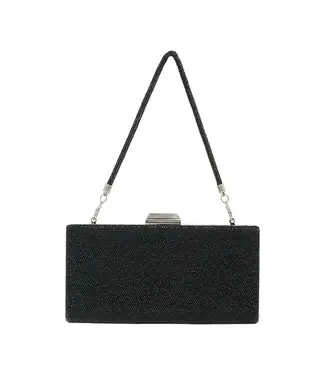 Sac À Mains Brillants Noire Détails Argents