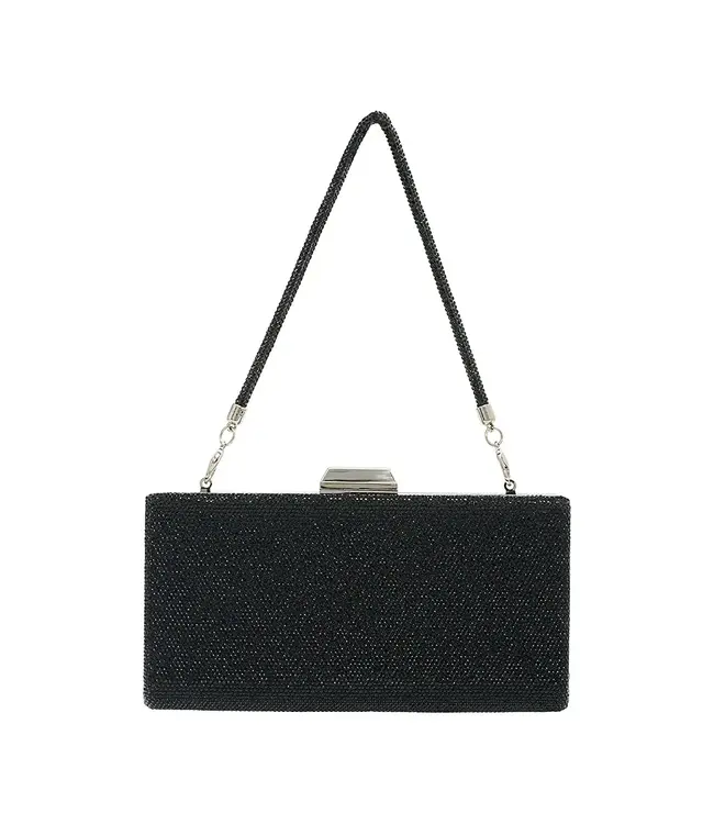 Sac À Mains Brillants Noire Détails Argents
