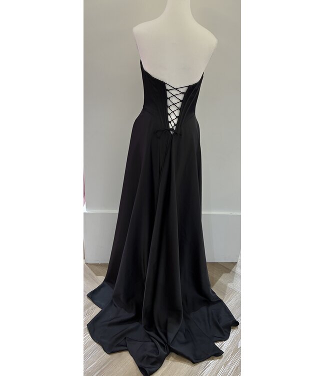 37213 Robe Bustier En A Noire
