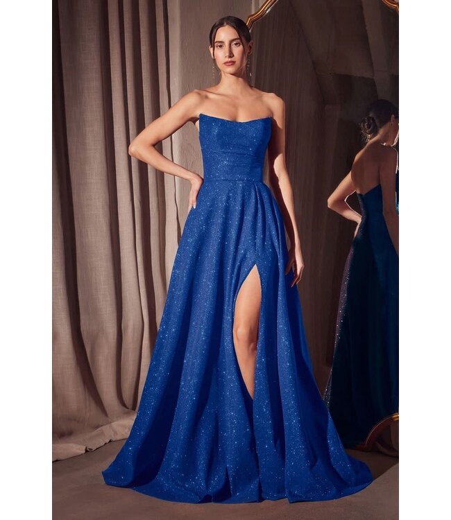 107 Robe Princesse Col Droit Royal