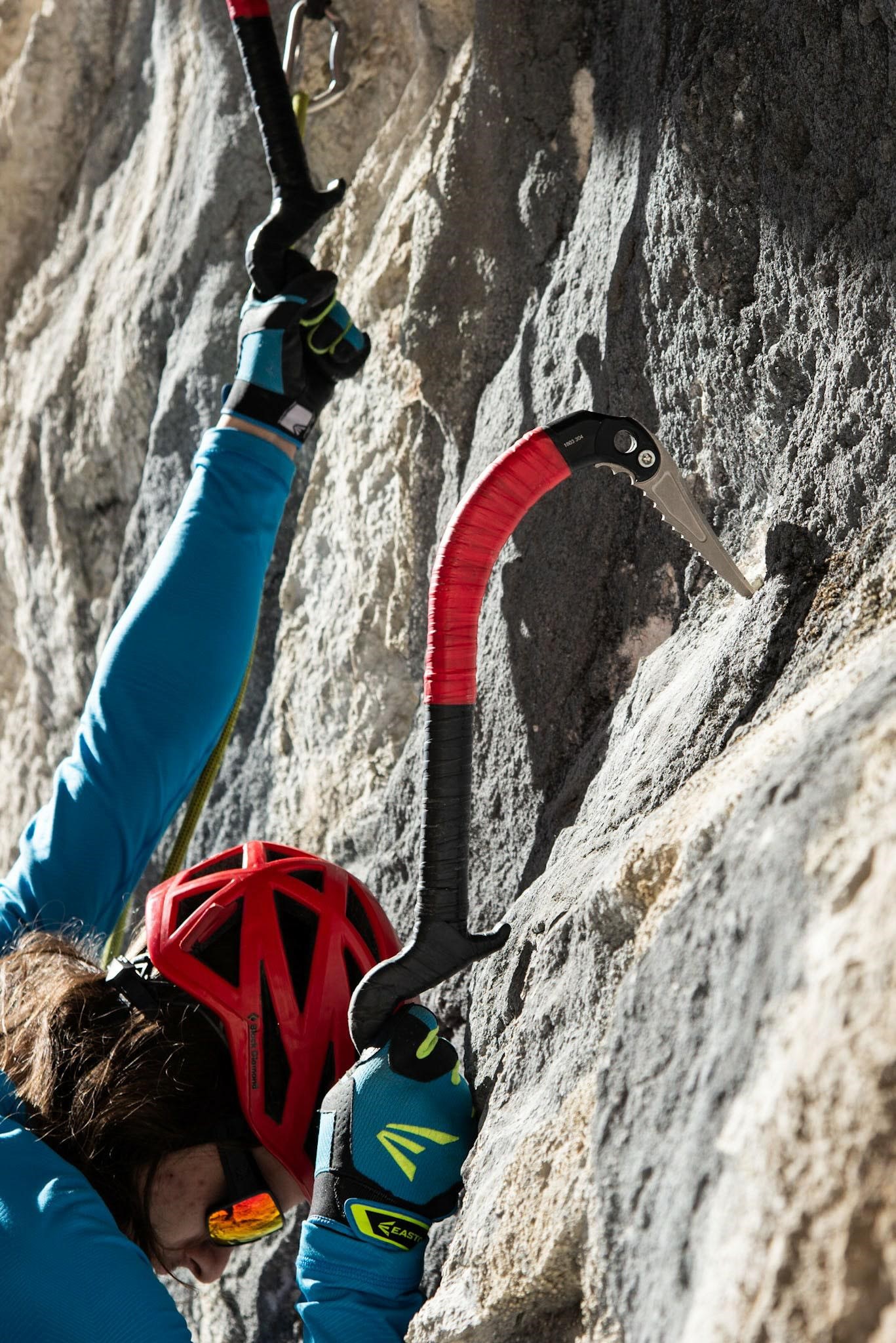 Ice Rock Aspeed climbing on rock