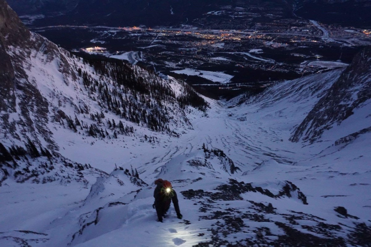 climbing above Canmore