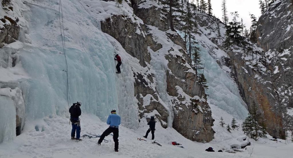 intro to ice climbing by On Top Mountaineering Guiding Company