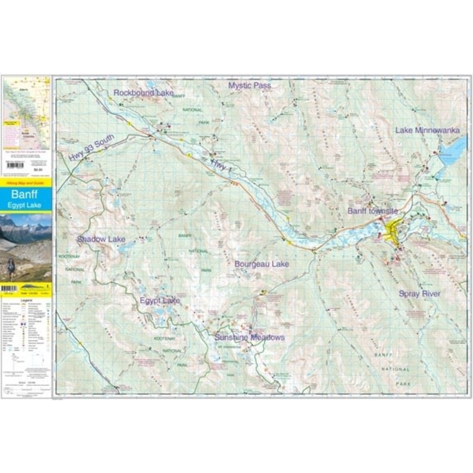 Banff Backcountry Trail Map Gemtrek Map Banff & Egypt Lake - Vertical Addiction