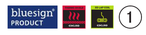 edelridd python bluesign - thermoshield - single rope logo