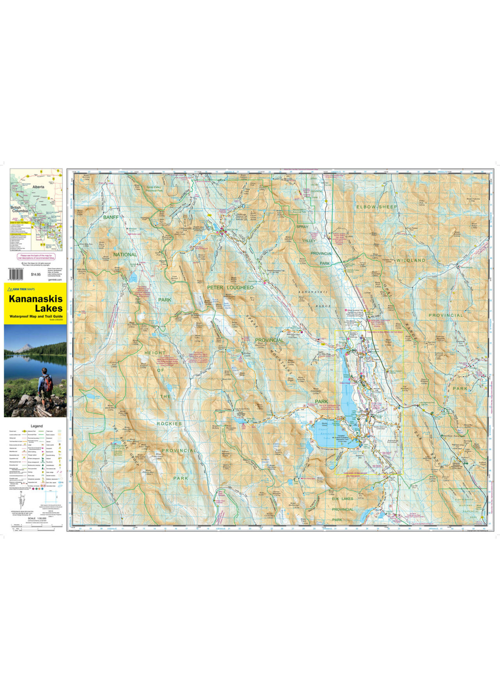 Gemtrek map Kananaskis Lakes