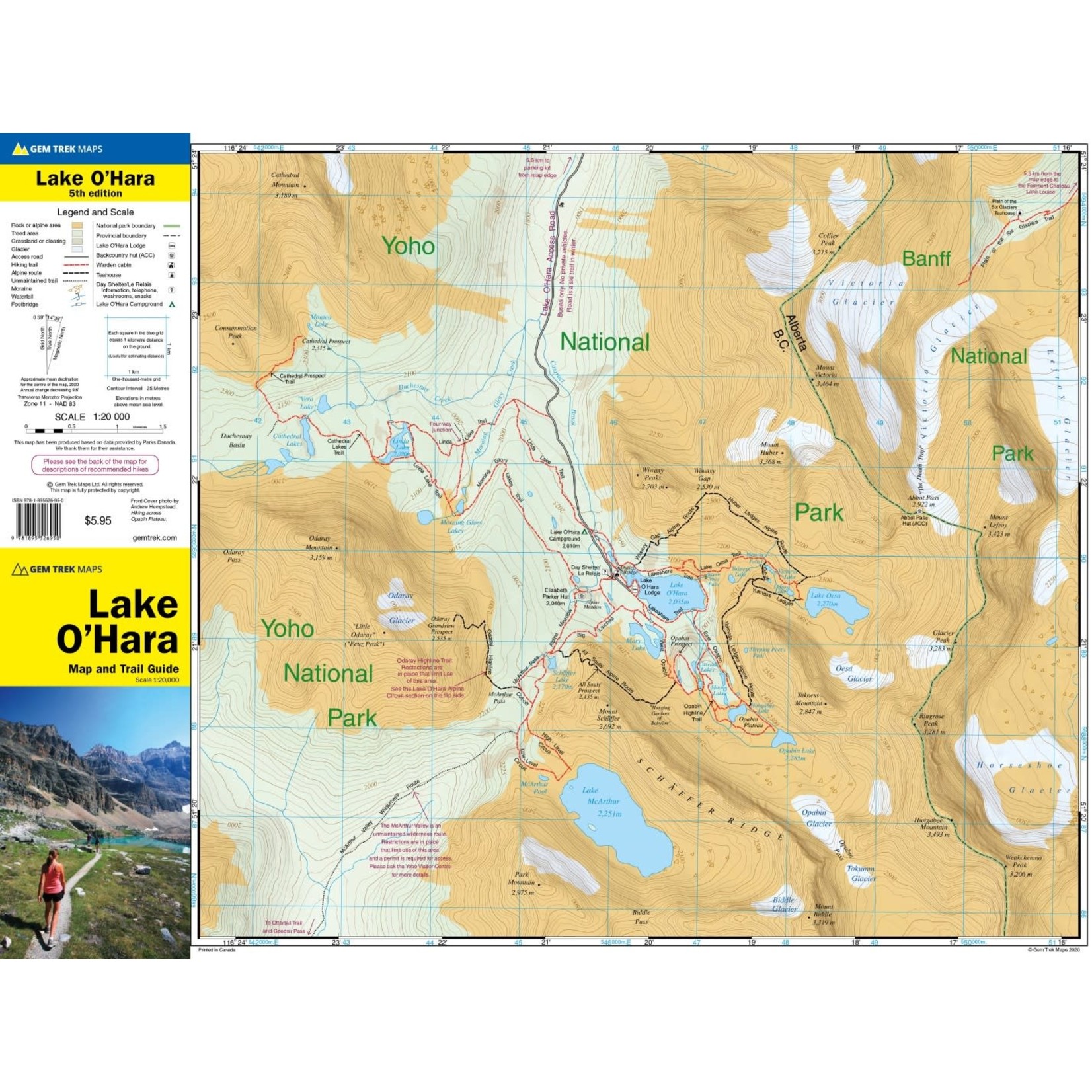 Gemtrek map Lake O'Hara
