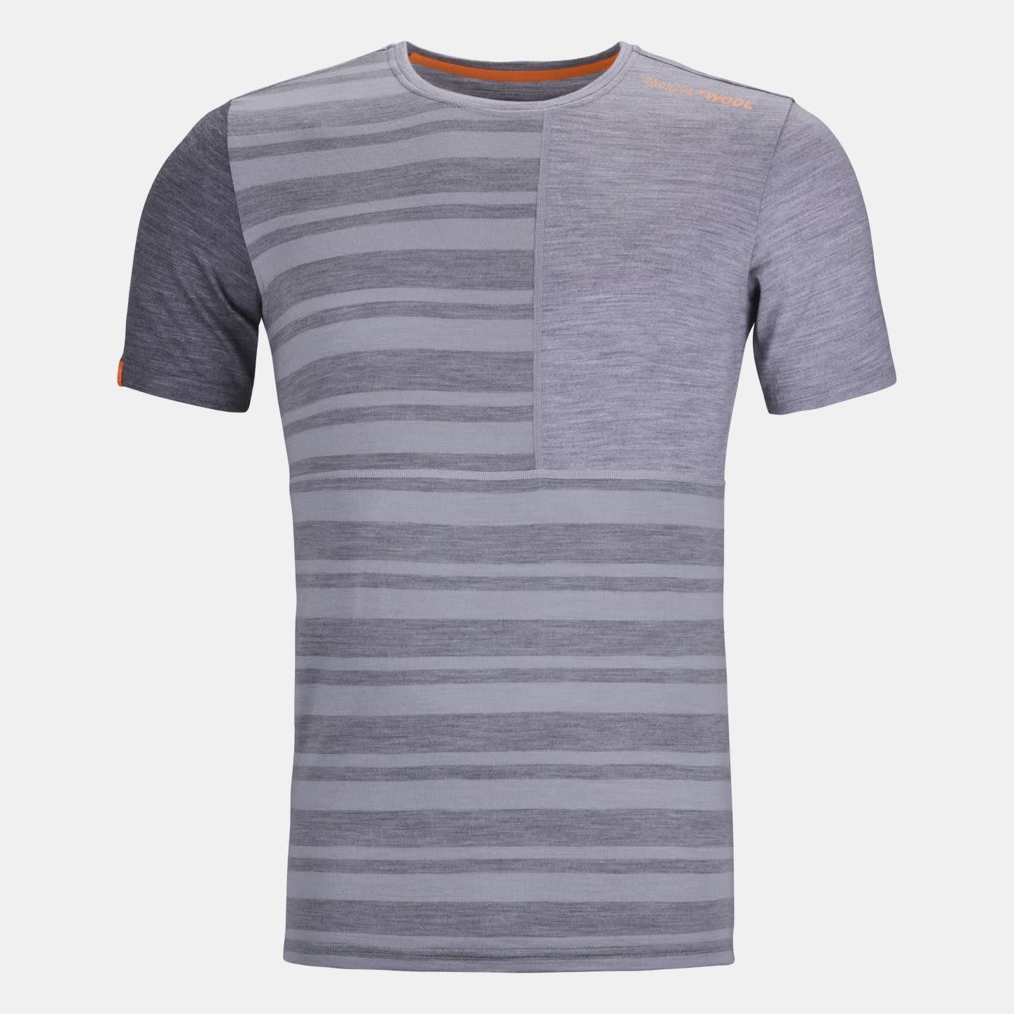 Men's S グレー系 Ortovox ( オルトボックス ) ロックン ウール ロングスリーブ Rock'N'Wool Ls メリノ MENs S オルトボックス ロックン ウール ロングスリーブ