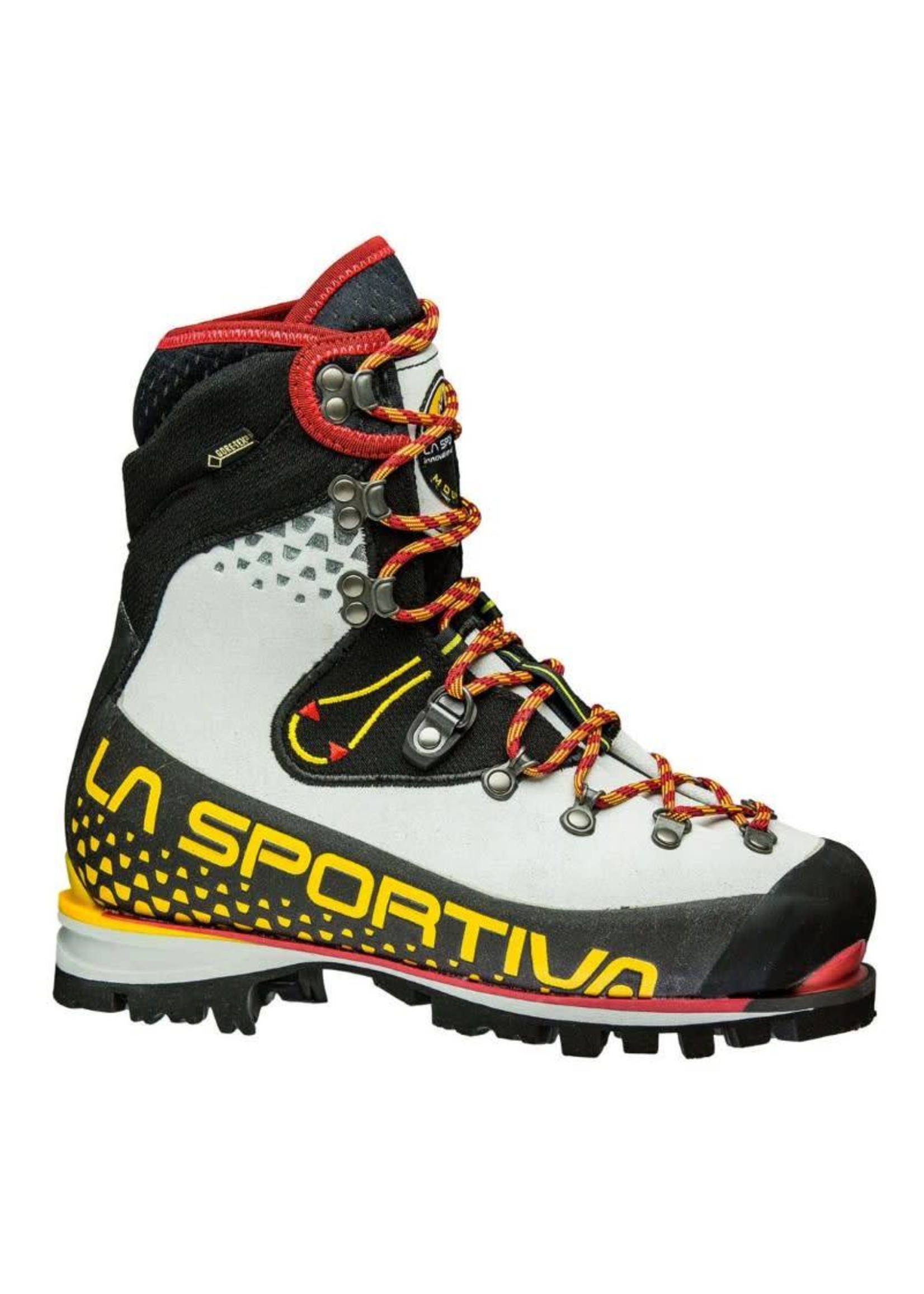 La Sportiva Nepal Cube GTX women's mountaineering boots in black and yellow