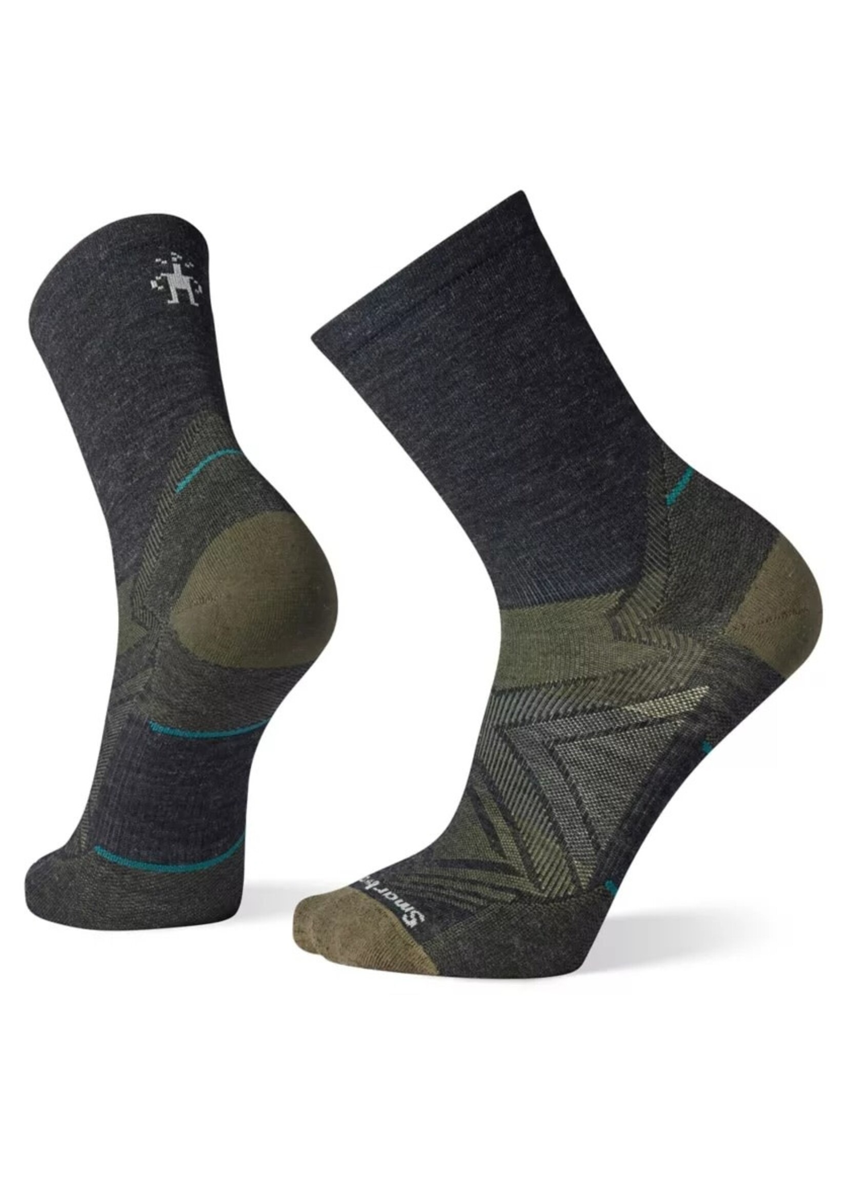Smartwool Chaussette Smartwool Run Zero Cushion Mid Crew - Homme