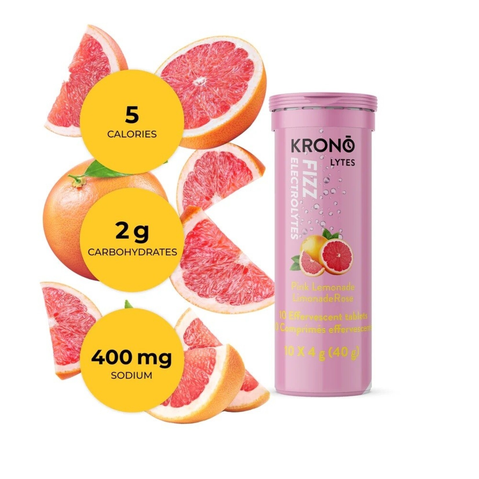 Krono Nutrition Krono Effervescent Electrolytes Pink Lemonade