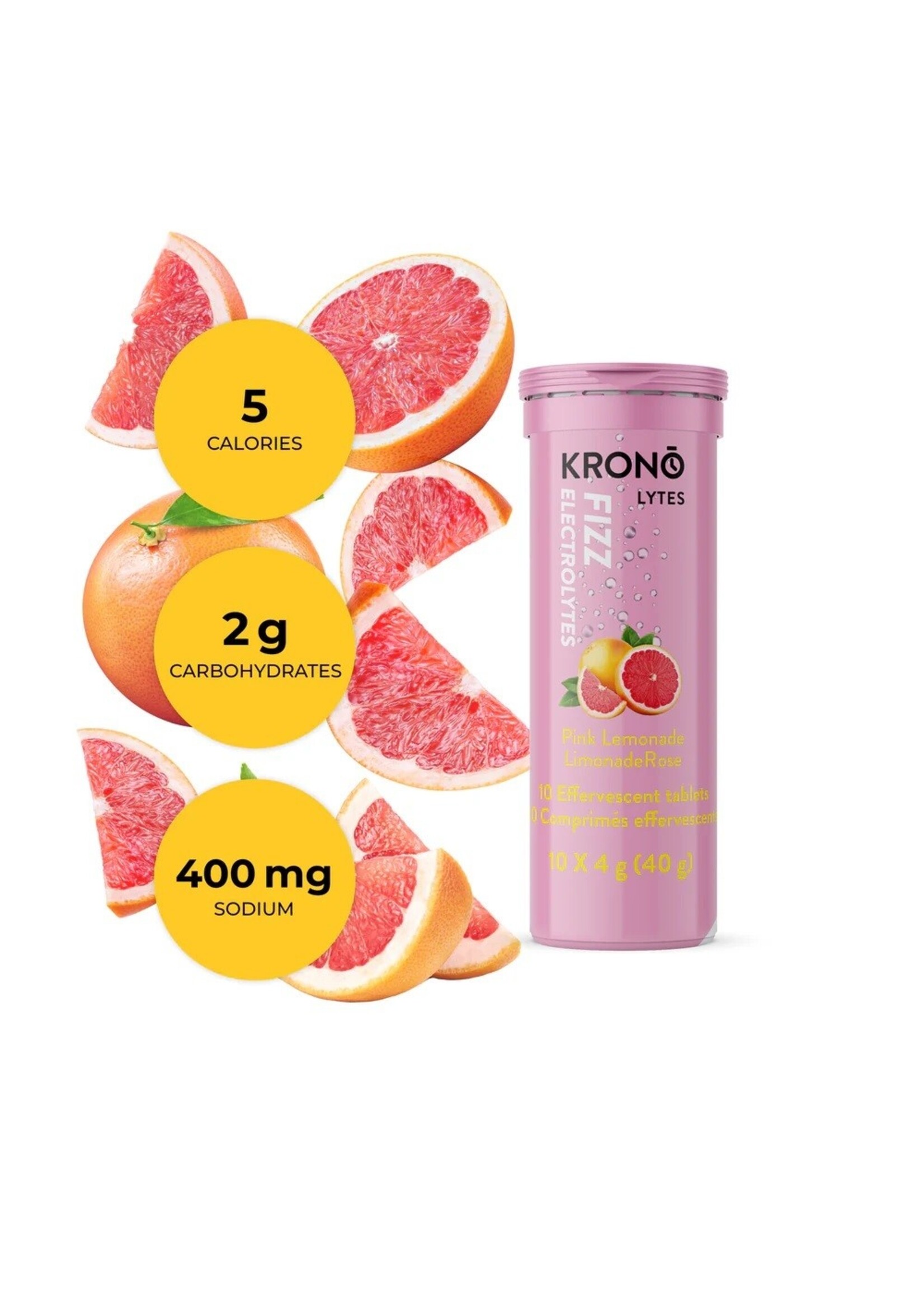 Krono Nutrition Krono Effervescent Electrolytes Pink Lemonade