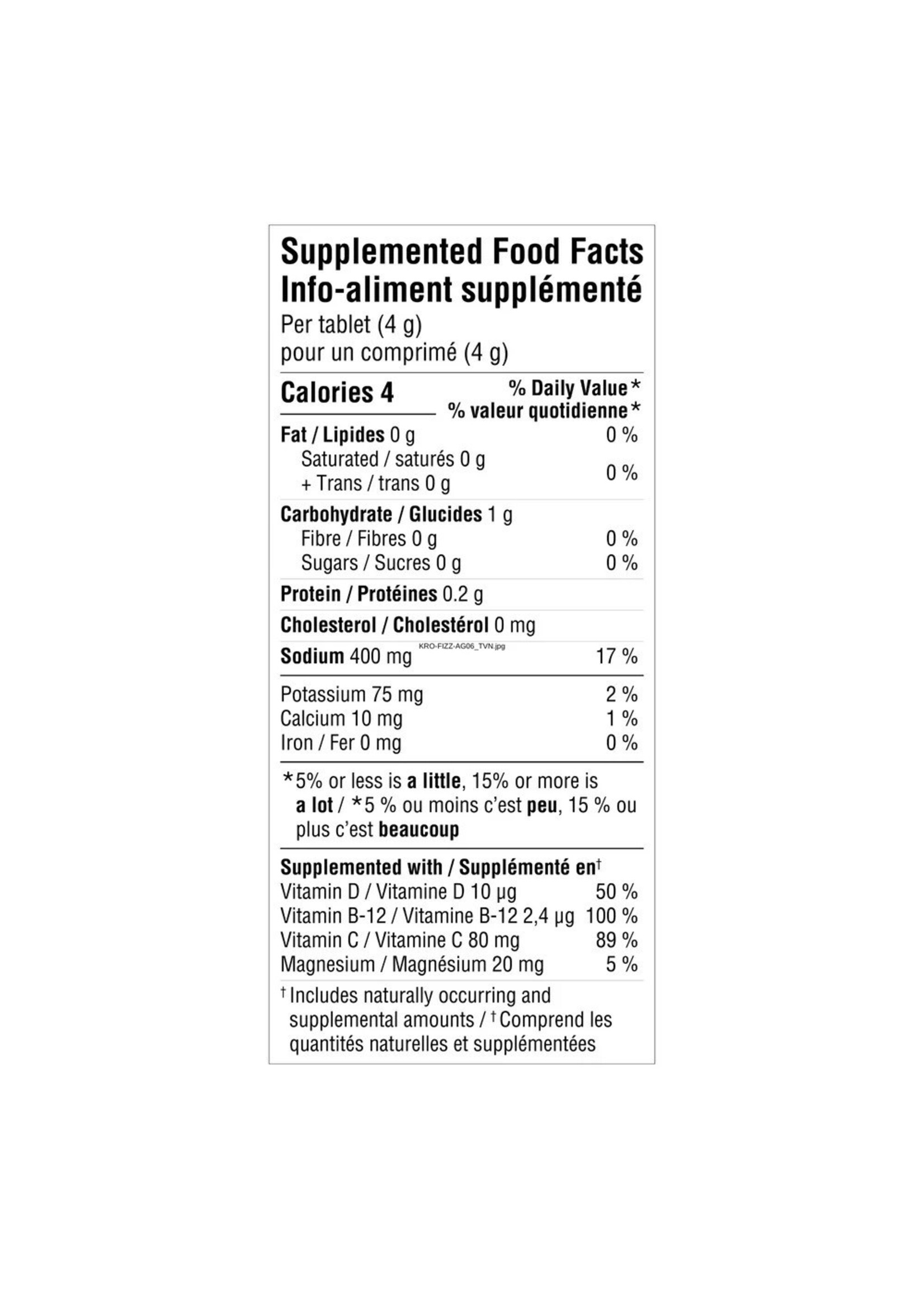 Krono Nutrition Krono Effervescent Electrolytes Lemon + Lime