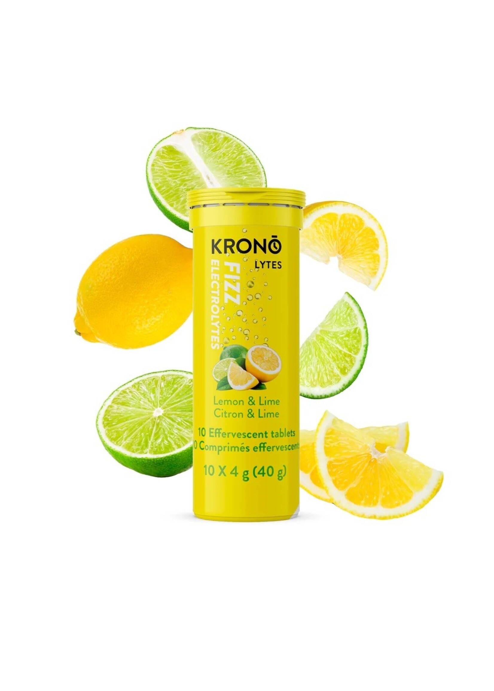 Krono Nutrition Tablettes effervescentes Kronolytes citron + lime
