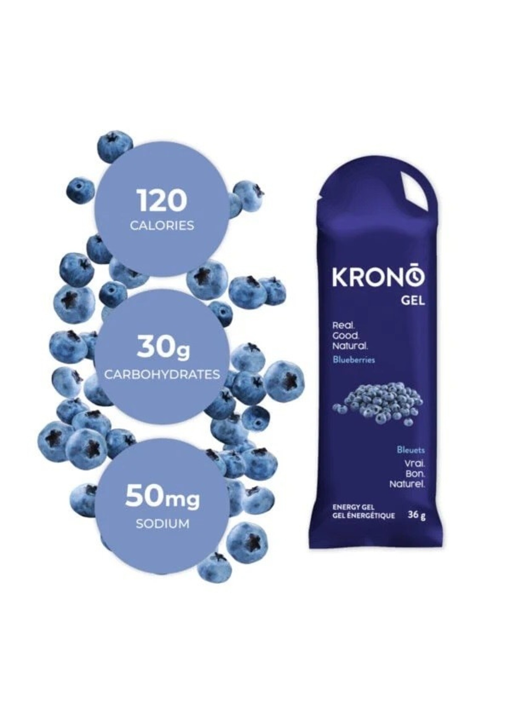 Krono Nutrition Gel énergisant Krono aux bleuets