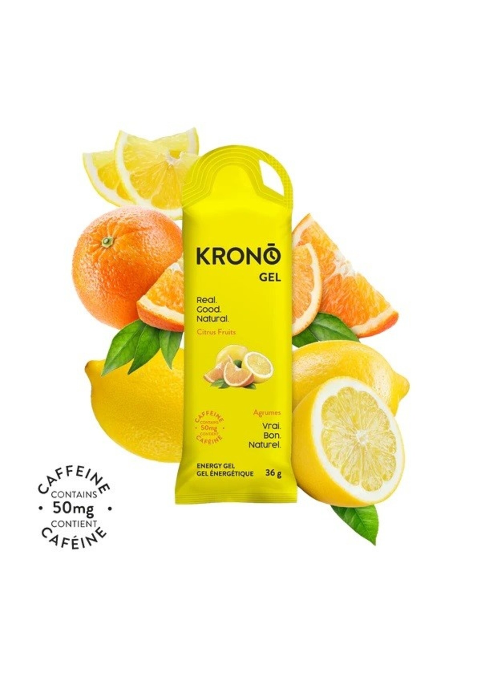 Krono Nutrition Krono Citrus Fruits Energy Gels + 50 mg of caffeine