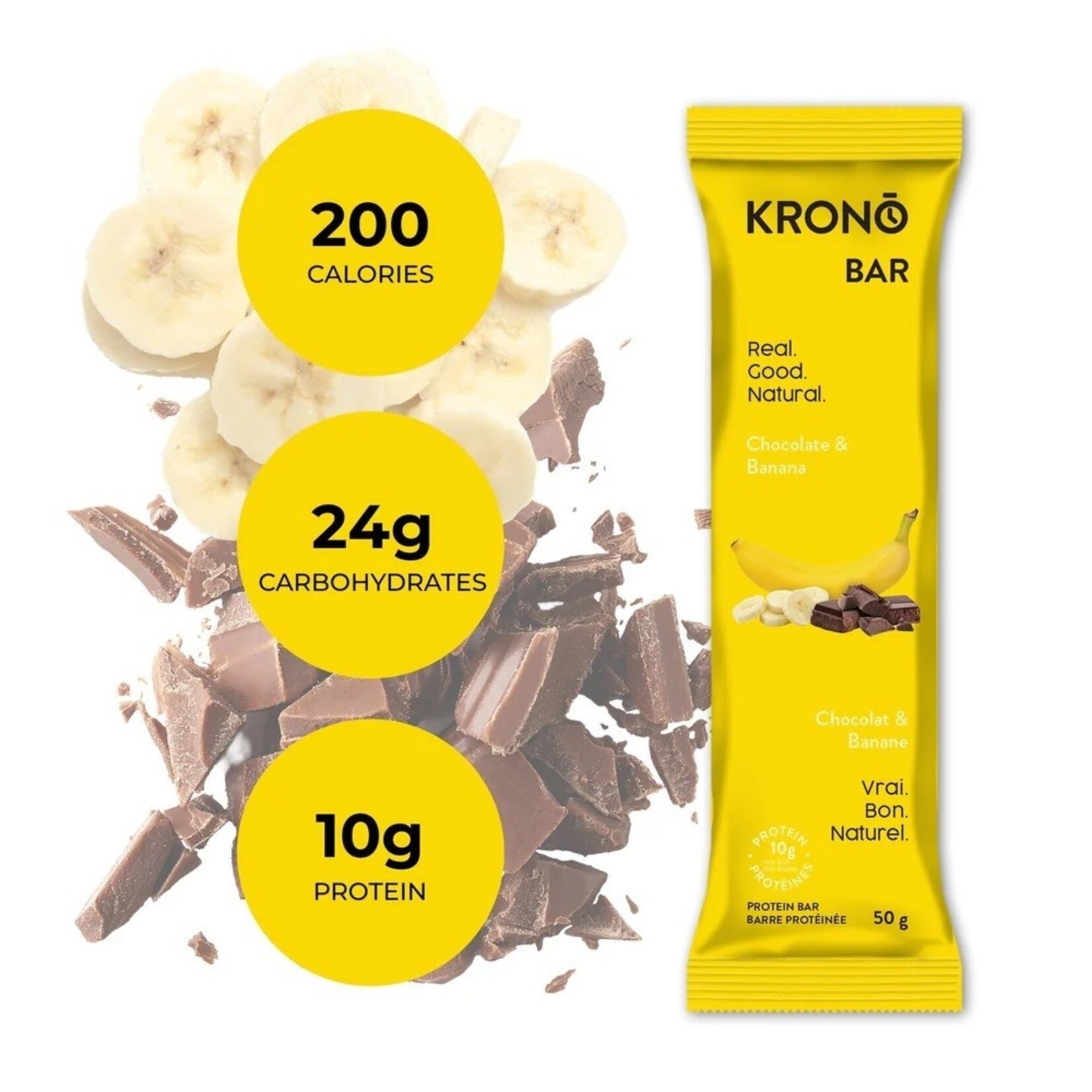 Krono Nutrition Barre protéinée Krono chocolat + banane