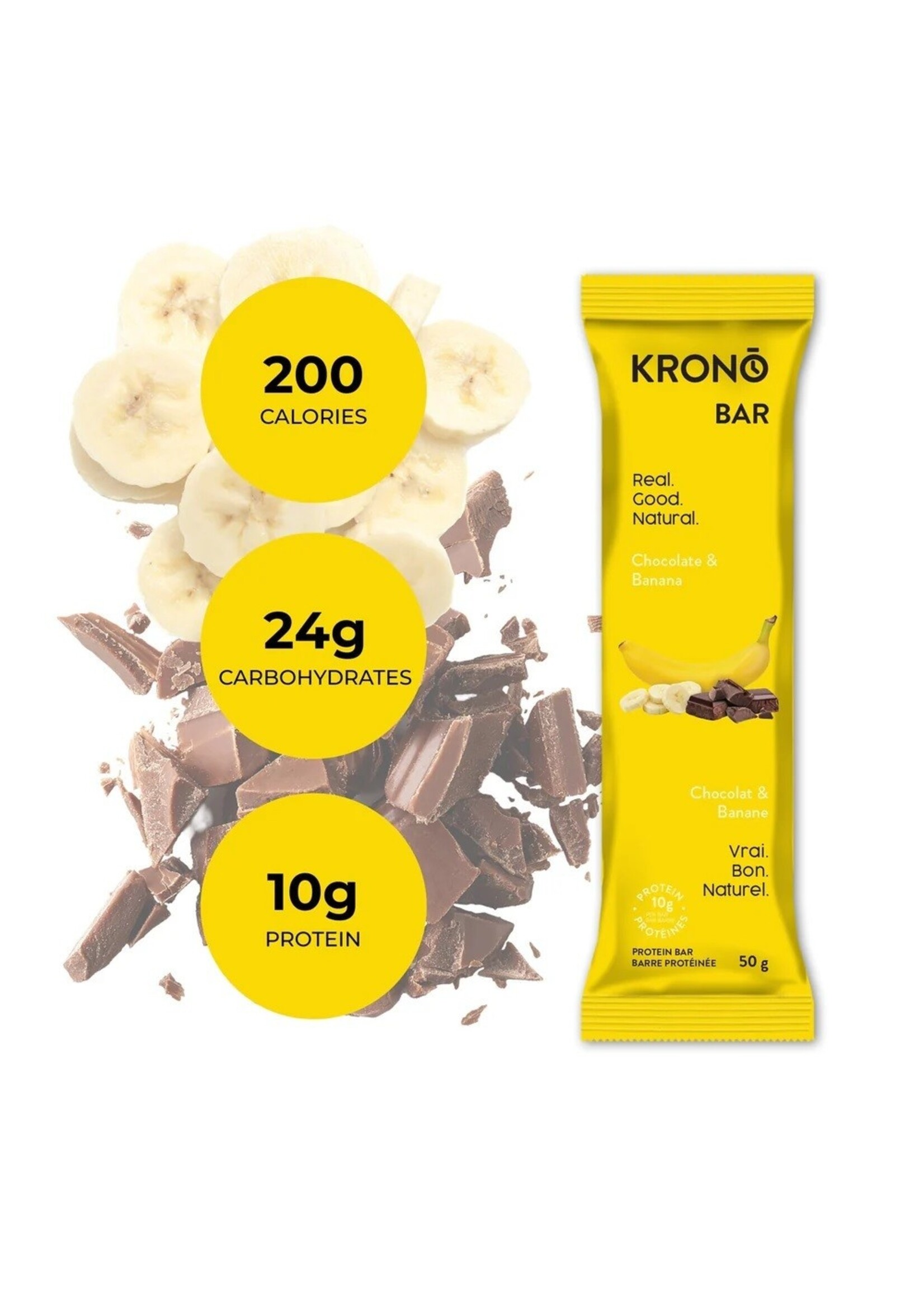 Krono Nutrition Barre protéinée Krono chocolat + banane