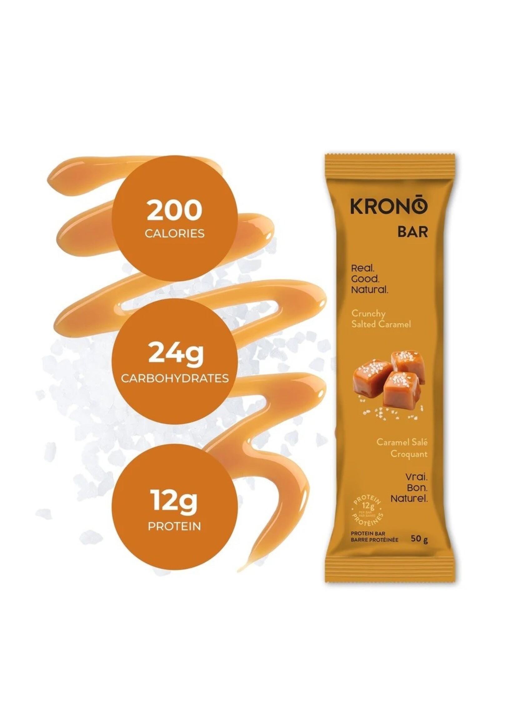 Krono Nutrition Barre protéinée Krono caramel salé croquant