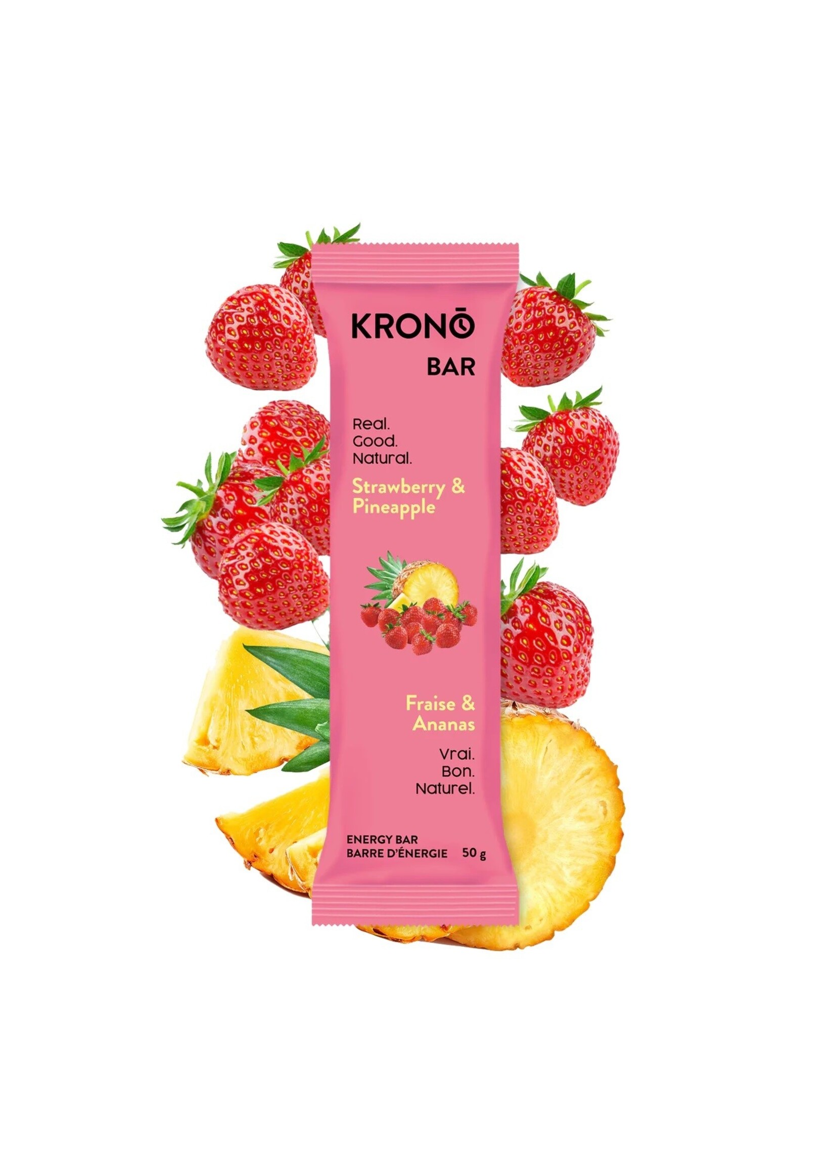 Krono Nutrition Barre énergétique Krono fraise + ananas