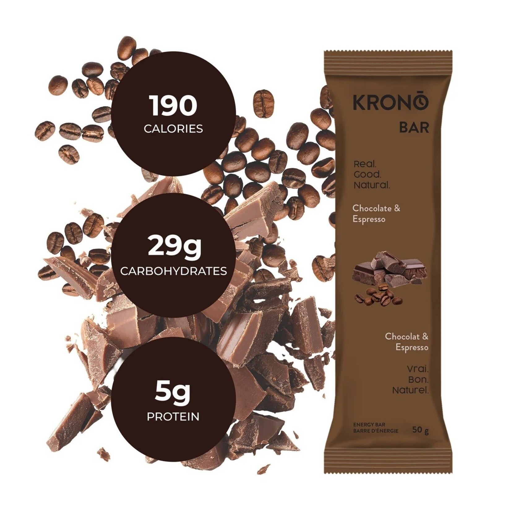 Krono Nutrition Krono Energy Bar - Chocolate + Espresso