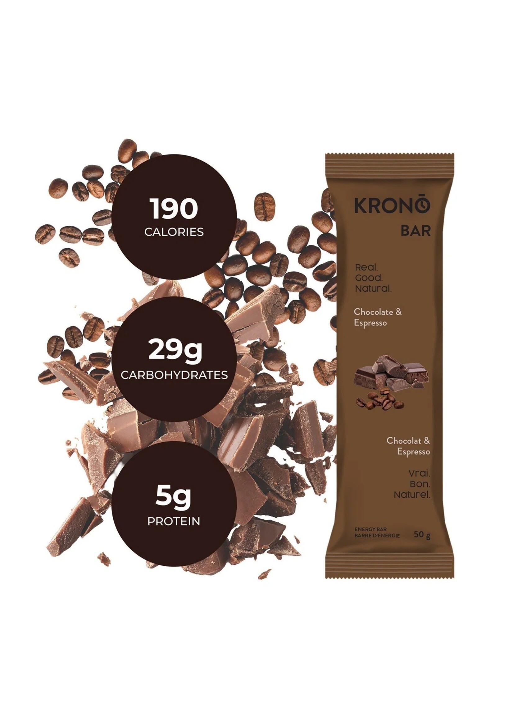 Krono Nutrition Barre énergétique Krono chocolat + espresso