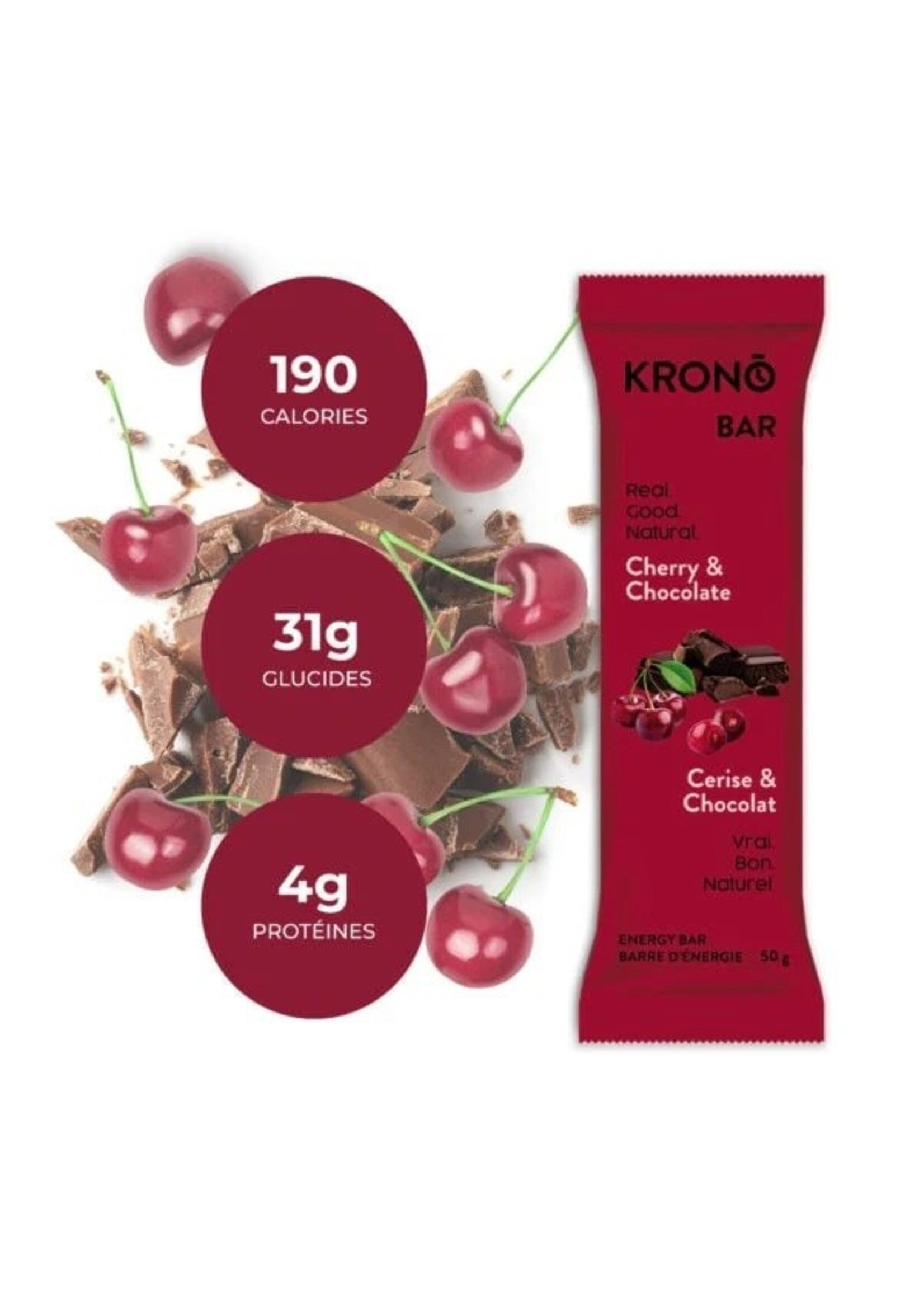 Krono Nutrition Krono Energy Bar - Cherry + Chocolate
