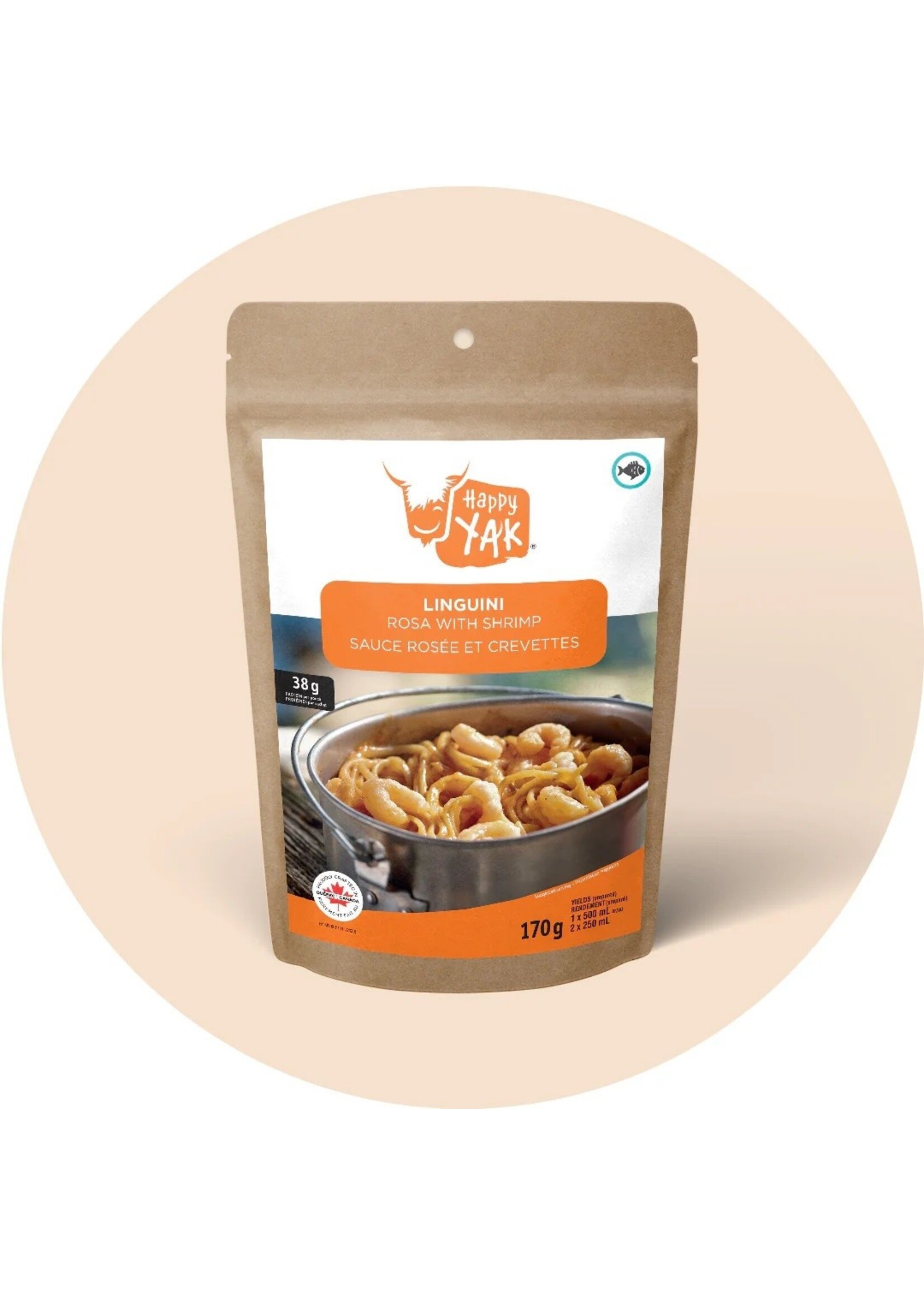 Happy Yak Linguini sauce rosée aux crevettes Happy Yak