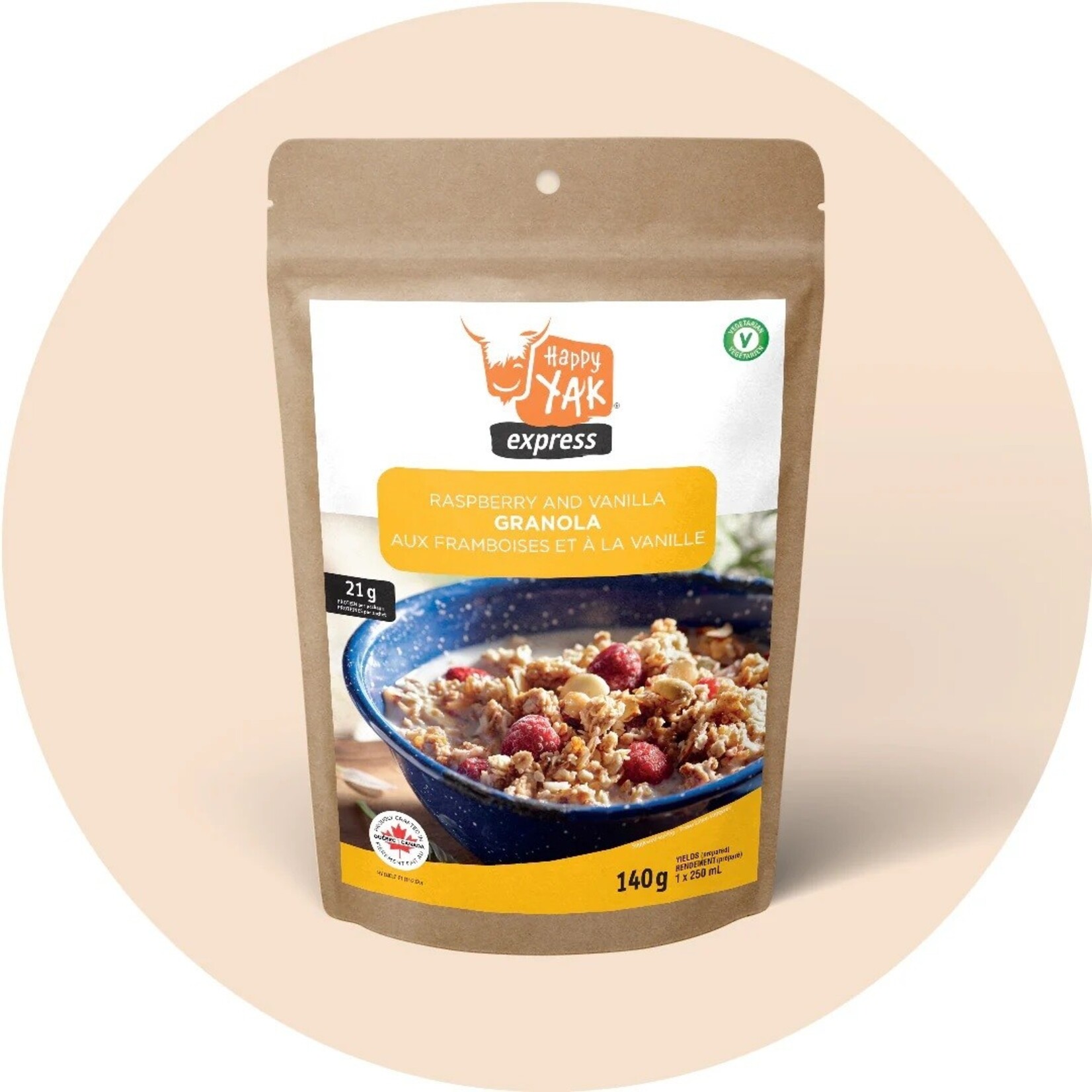 Happy Yak Granola framboises + vanille Happy Yak