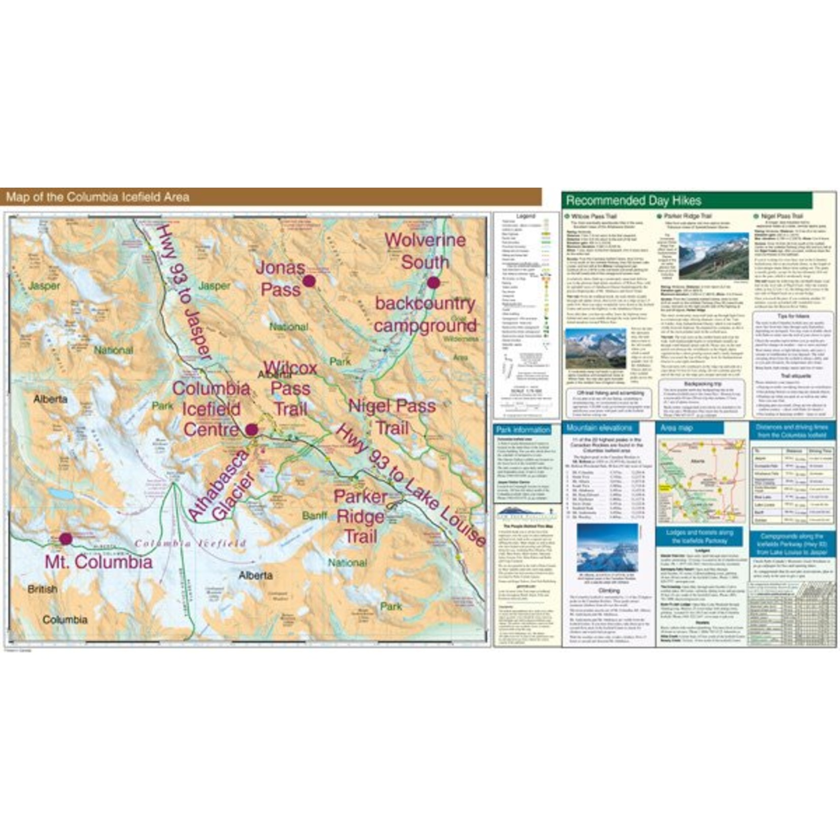 Carte Gemtrek Columbia Icefield