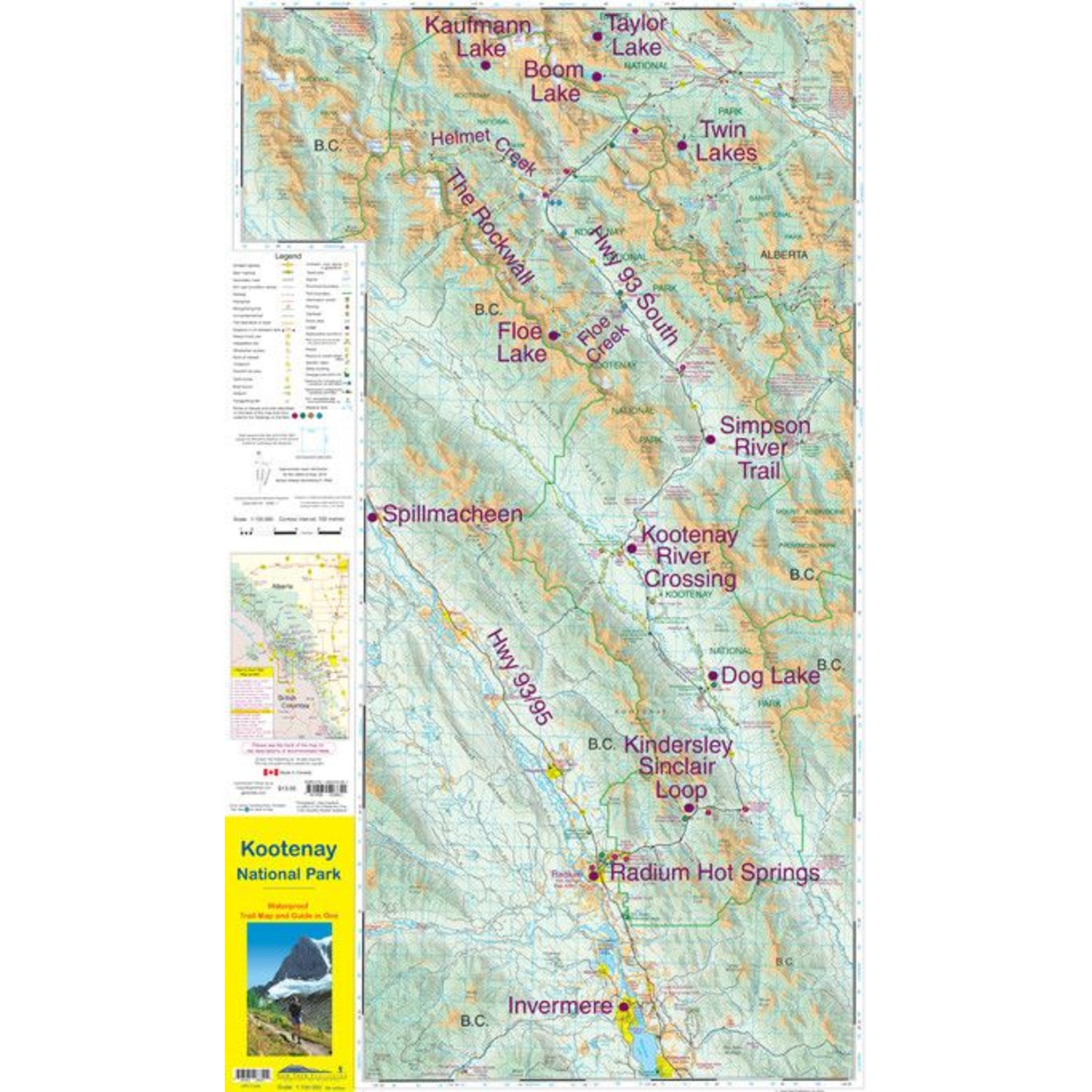 Gemtrek map Kootenay National Park