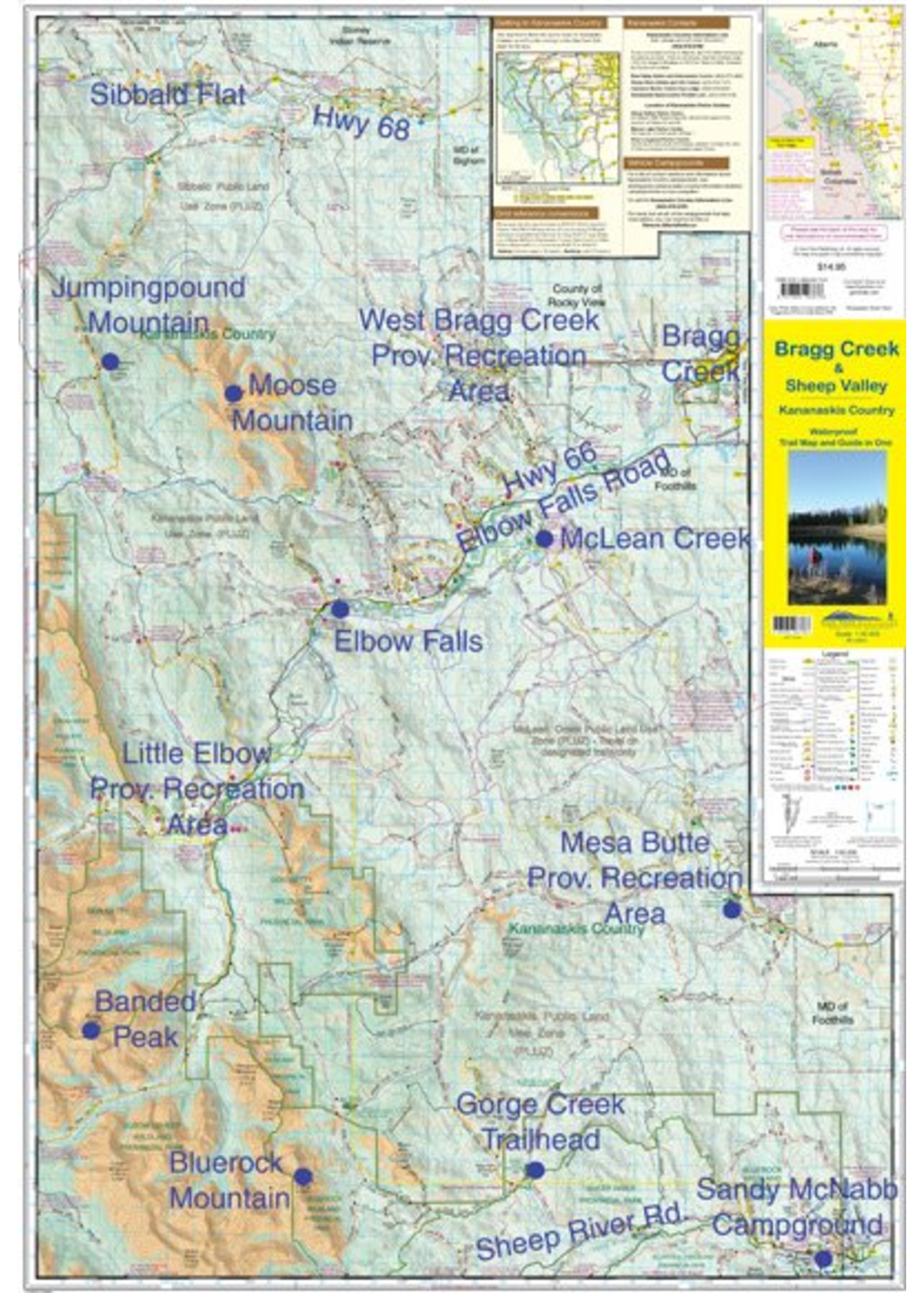 Gemtrek map Bragg Creek and Sheep Valley