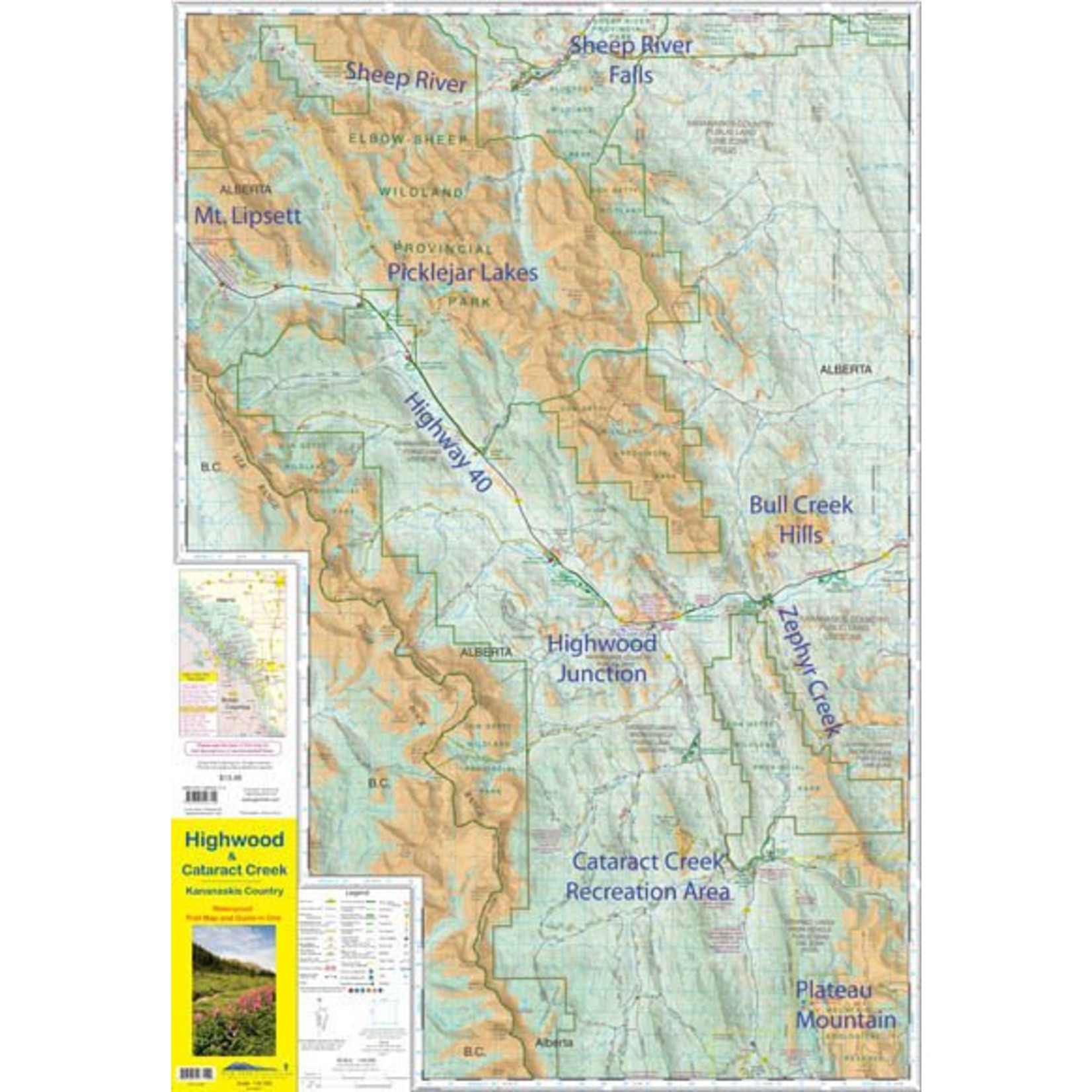Carte Gemtrek Highwood et Cataract Creek